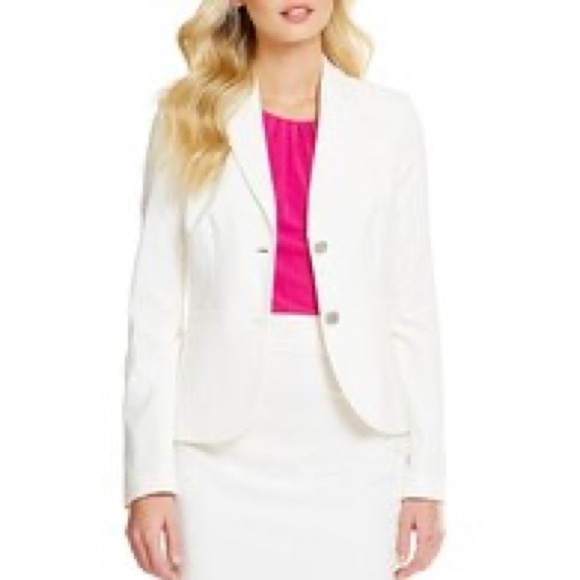 NWT Calvin Klein Luxe Stretch 2 Button Notch Lapel Long Sleeve Blazer - Picture 2 of 15